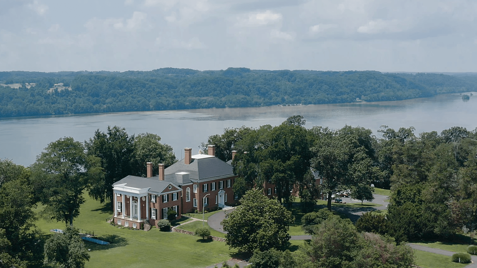 the Donaldson Brown estate, overlooking the water