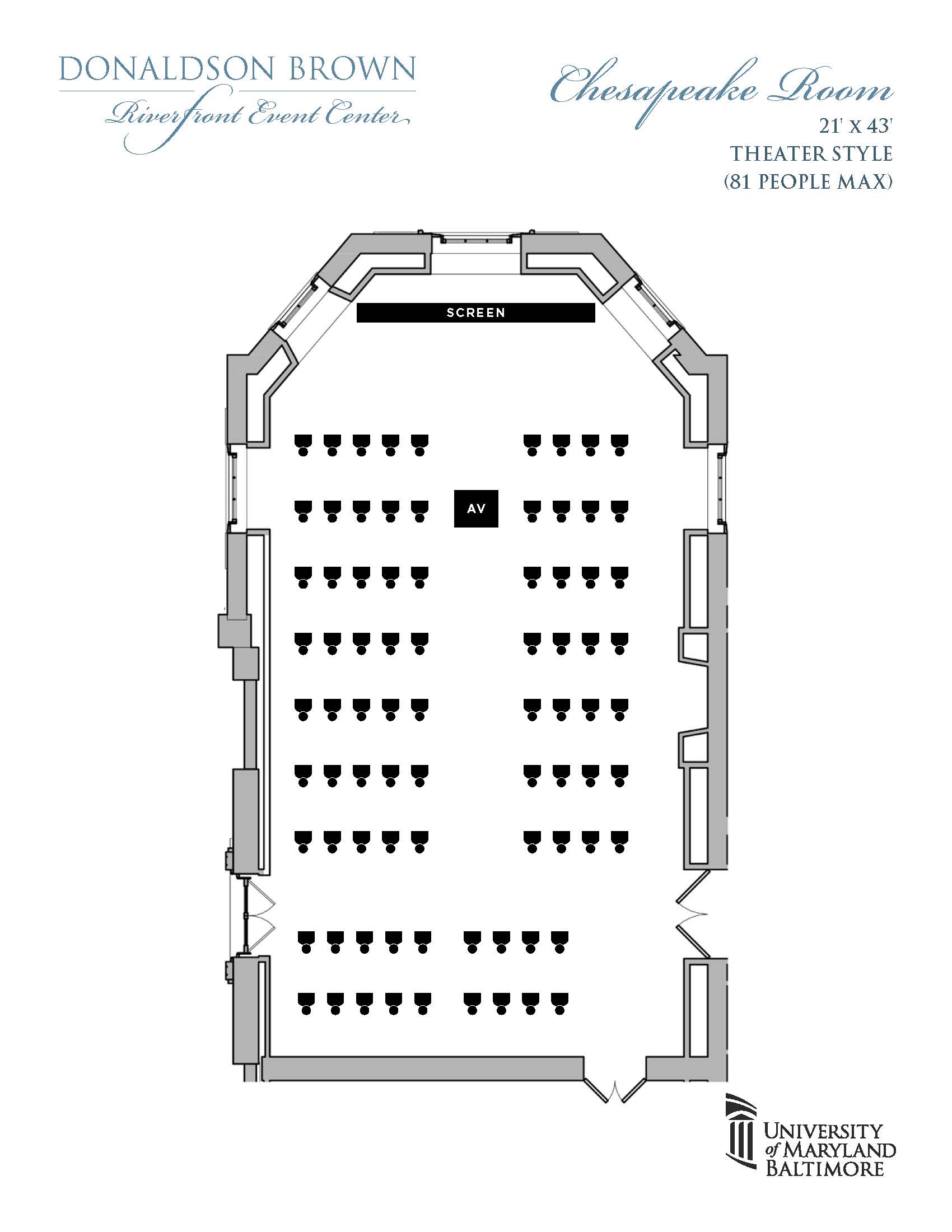 Chesapeake Room, Theater Style