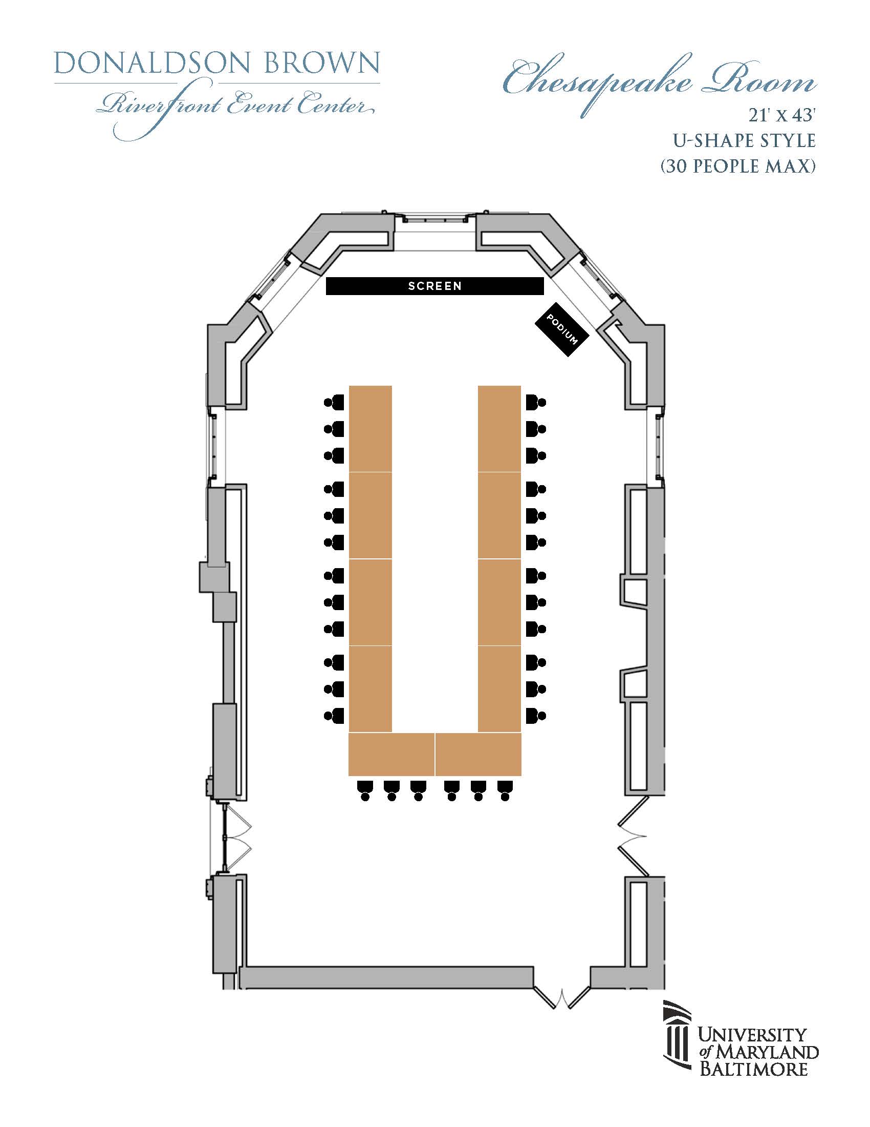 Chesapeake Room, U-Shape Style